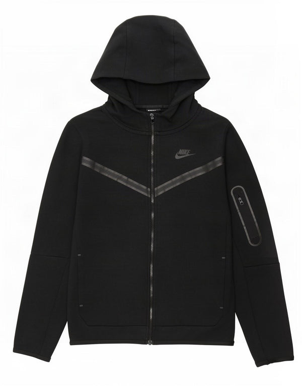 Felpa con cappuccio e zip Nike da bambino 13-14 anni XL in cotone a righe blu navy