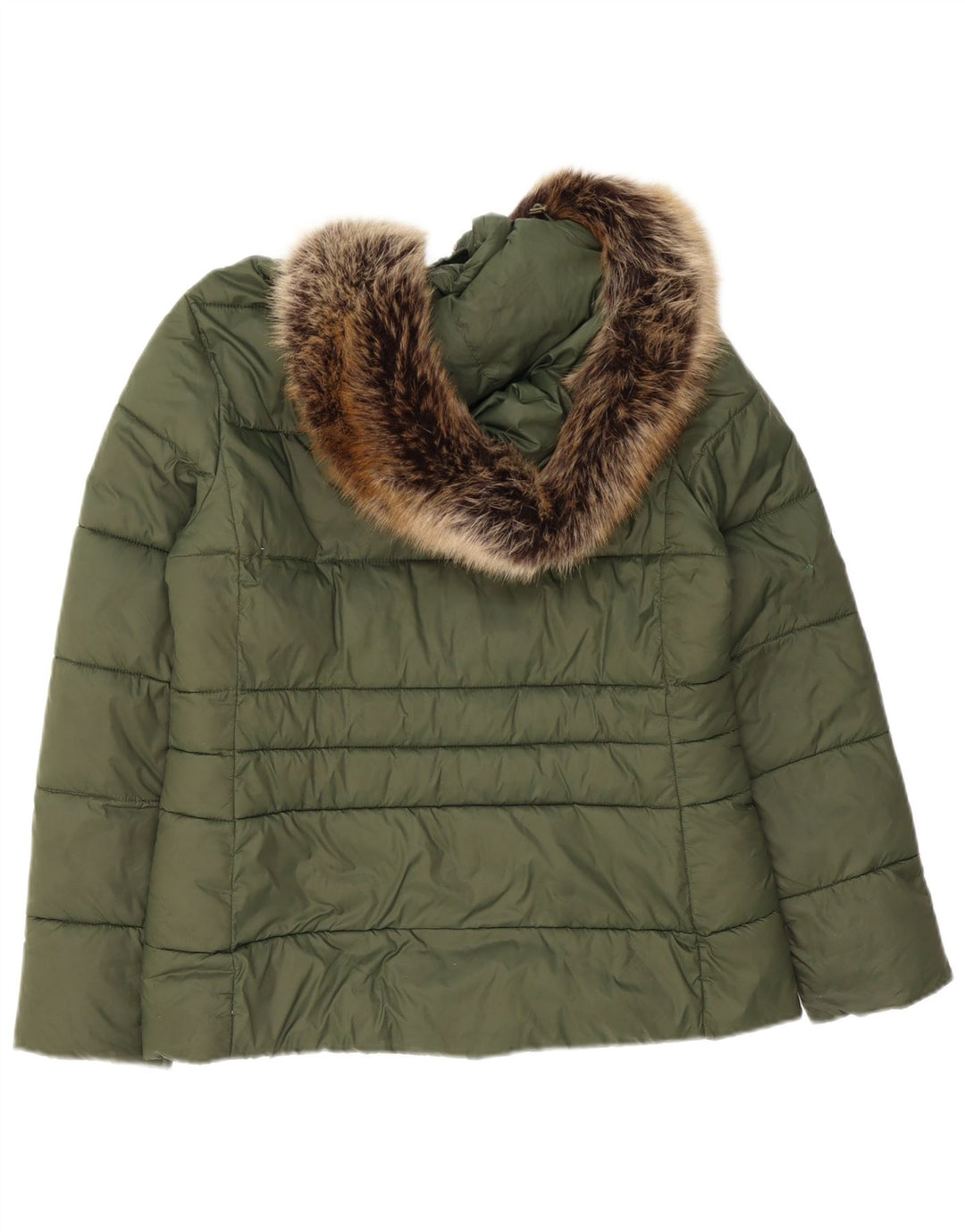 Giacca imbottita con cappuccio da donna Barbour UK 12 poliestere verde medio