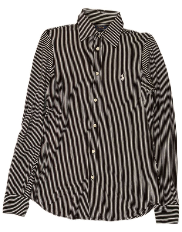 Polo Ralph Lauren Camicia elegante da uomo piccola in cotone gessato nero