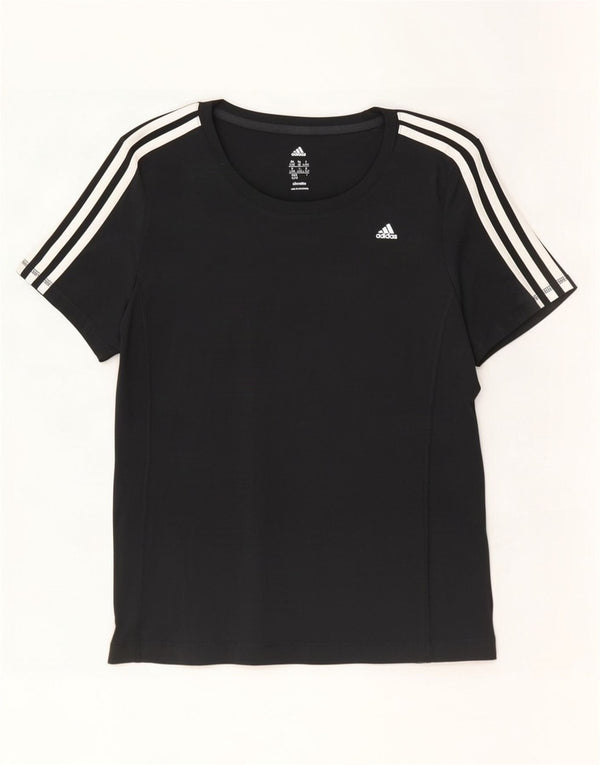 Adidas Womens Climalite T-Shirt Top UK 18 XL Black Polyester