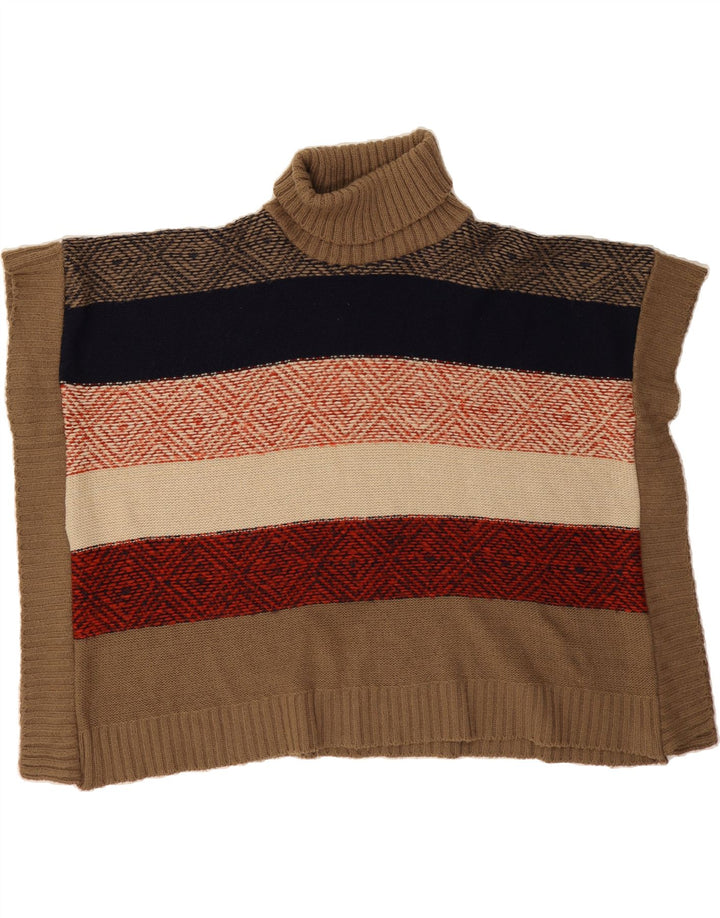 WAREHOUSE Womens Poncho Jumper UK 14 Medium Multicoloured Colourblock Vintage Warehouse and Second-Hand Warehouse from Messina Hembry 
