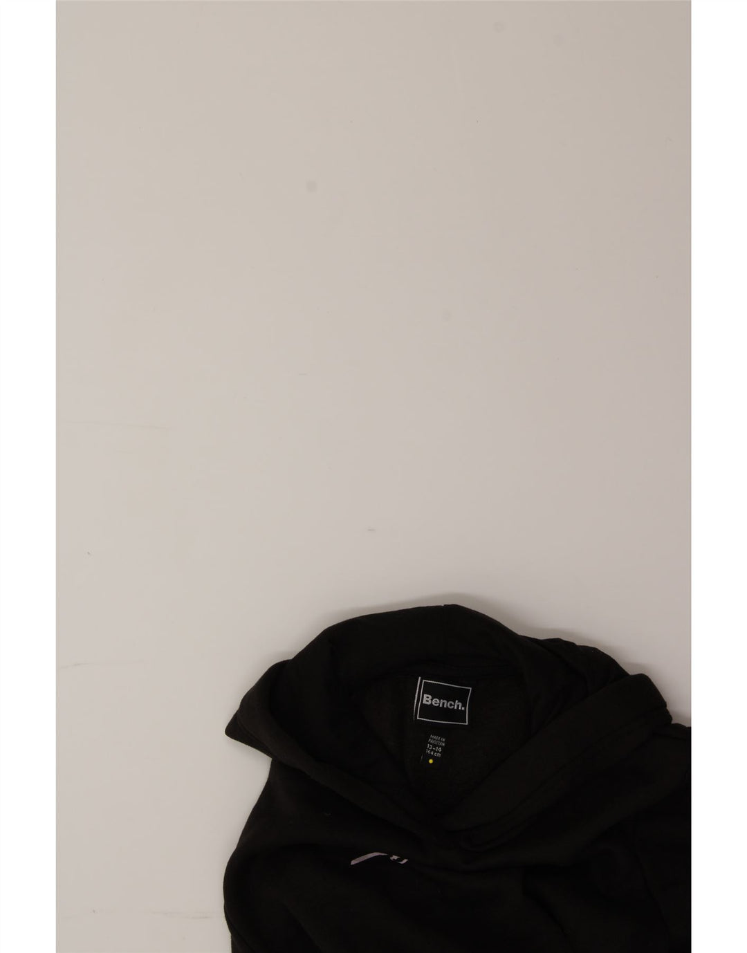 BENCH Girls Graphic Hoodie Jumper 13-14 Years Black Polyester Vintage Bench and Second-Hand Bench from Messina Hembry 