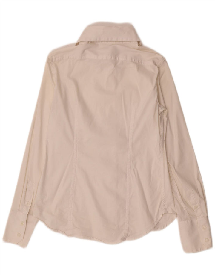 Camicia Benetton Donna UK 12 Medio Bianco