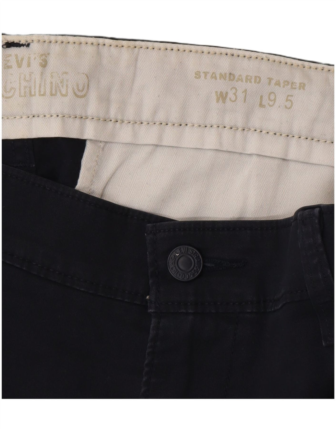 Pantaloncini chino standard da uomo Levi's W31 cotone blu navy medio