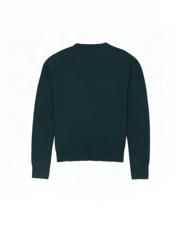 Tommy Hilfiger Mens V-Neck Jumper Sweater 2XL Green Wool