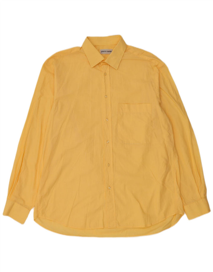 Camicia da uomo Pierre Cardin taglia 41 grande cotone giallo