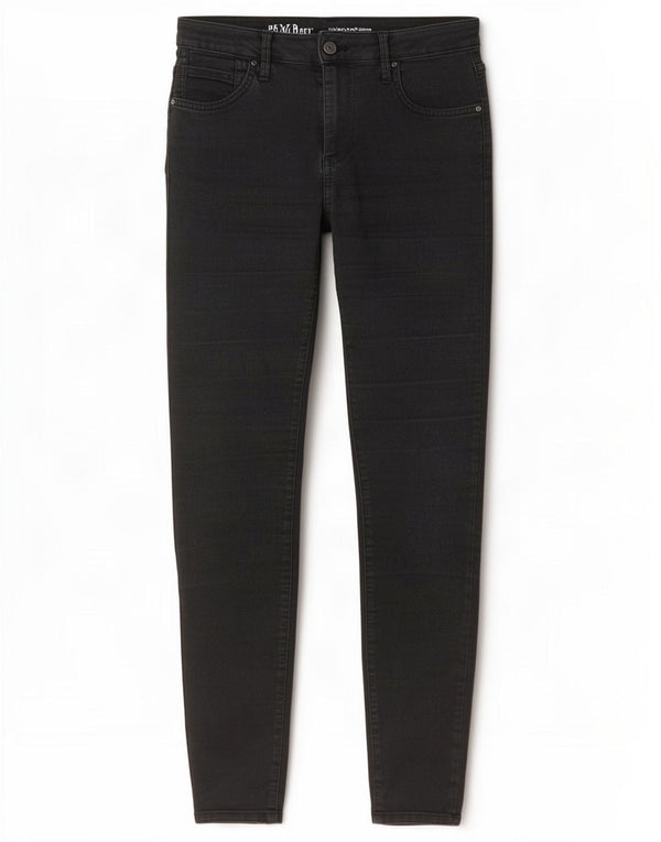 Marks & Spencer Womens Skinny Jeans UK 12 Medium W30 L31 Black Cotton