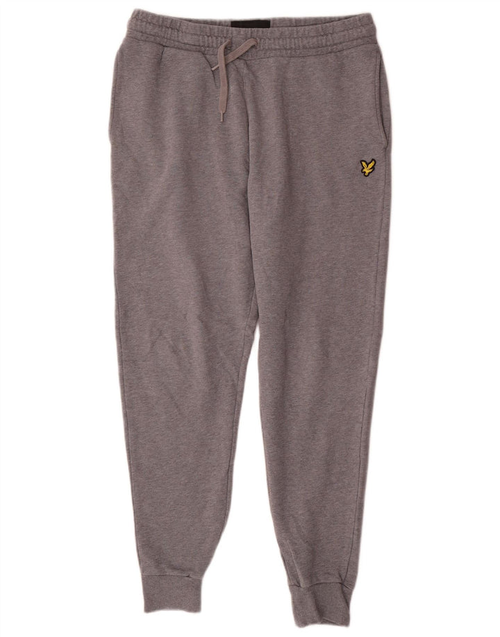 Lyle & Scott Pantaloni da tuta da uomo Joggers Cotone chiazzato grigio medio