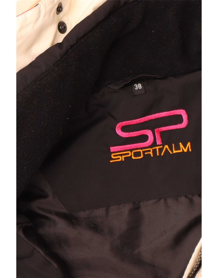 Giacca da sci con cappuccio da donna Sportalm EU 38 medio bianco sporco floreale poliammide