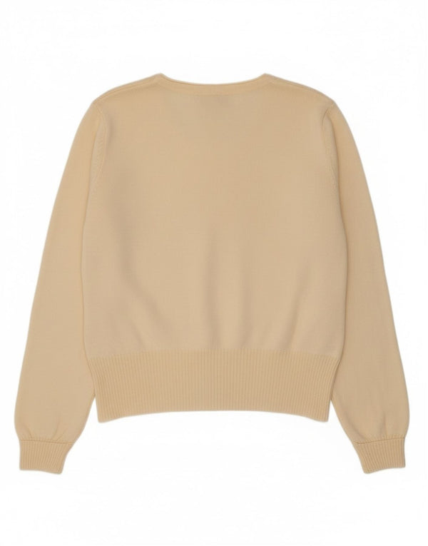 Maglione cardigan da donna vintage EU 40/42 Lana bianco sporco medio