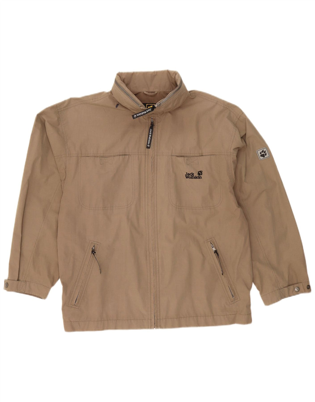 JACK WOLFSKIN Giacca utilitaria da uomo con cappuccio UK 40/42 Large Marrone Poliestere