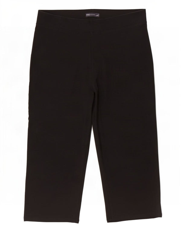 Leggings Capri da donna Marks & Spencer UK 16 grande cotone nero