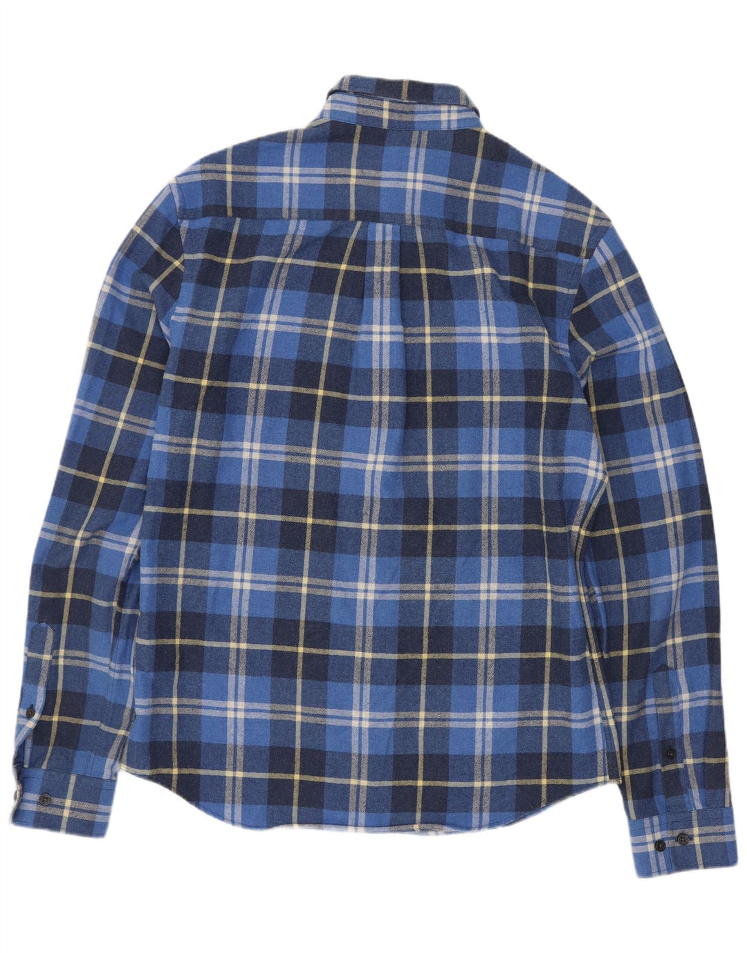 Penguin Camicia da uomo in flanella slim fit Heritage, cotone a quadri blu medio