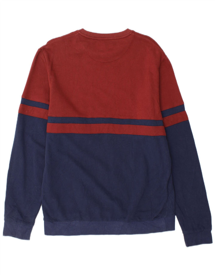 Felpa da uomo Lyle & Scott, grande, in cotone color block blu navy