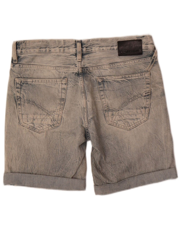 Pantaloncini di jeans da donna Gas W27 piccoli in cotone blu