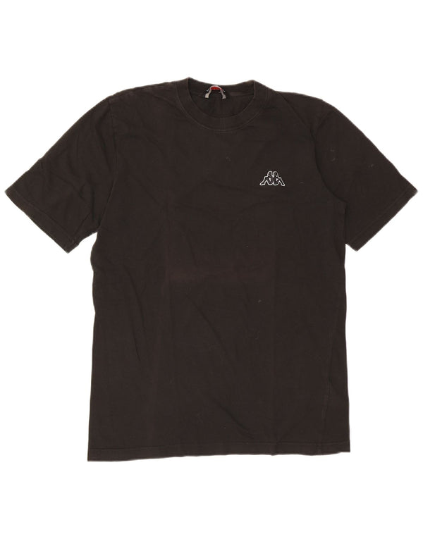Kappa Mens T-Shirt Top Large Black Cotton