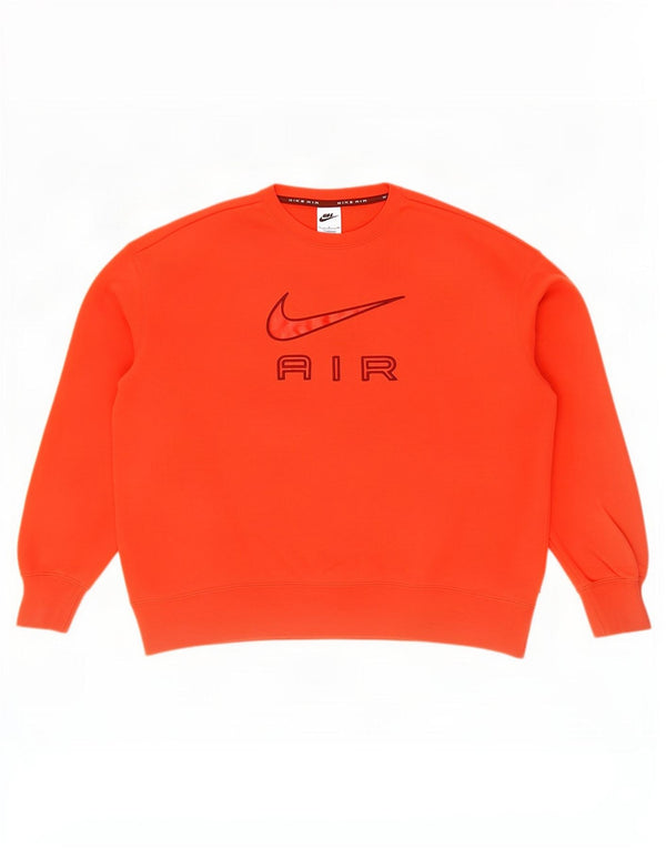 Felpa Nike da uomo con vestibilità ampia e grafica, piccola, in cotone arancione