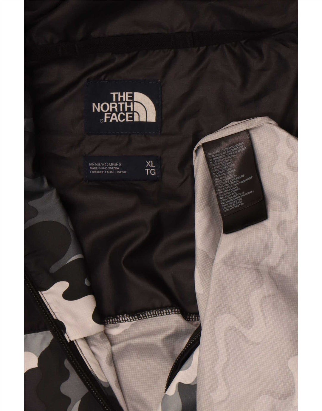 Giacca antipioggia da uomo con cappuccio The North Face UK 42 XL mimetica nera