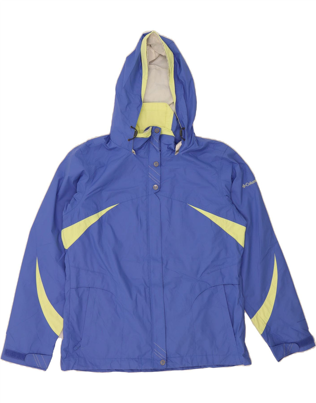 COLUMBIA Womens Interchange Loose Fit Rain Jacket UK 16 Large Blue Vintage Columbia and Second-Hand Columbia from Messina Hembry 