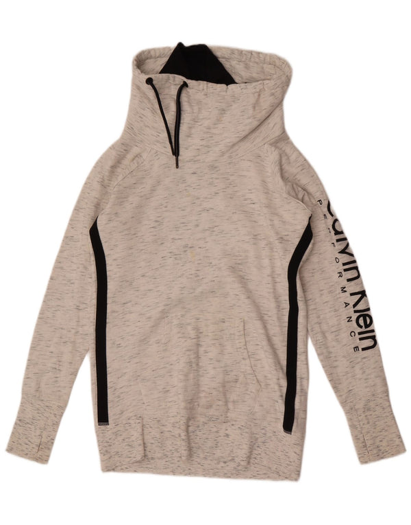 Felpa grafica da donna Calvin Klein Felpa UK 10 Small Grey Flecked