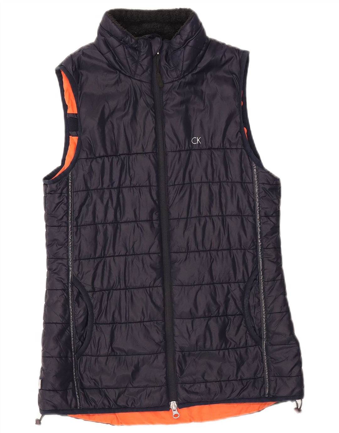 Gilet da donna Calvin Klein UK 10 piccolo in nylon blu navy