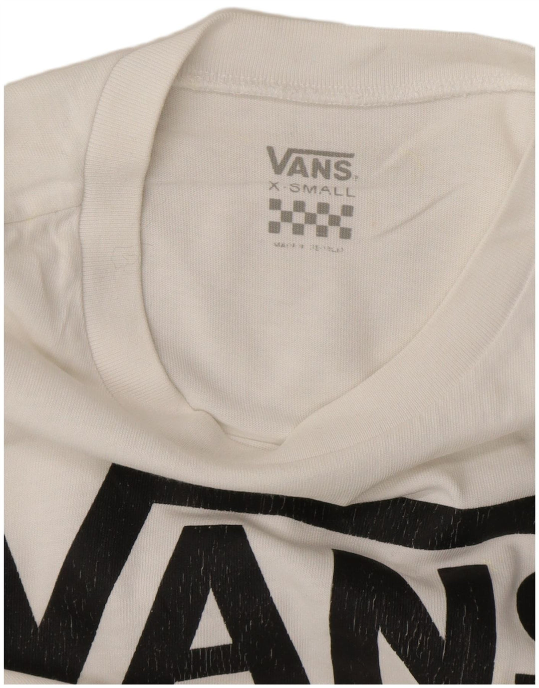 T-shirt grafica da donna VANS Top UK 6 XS Bianca