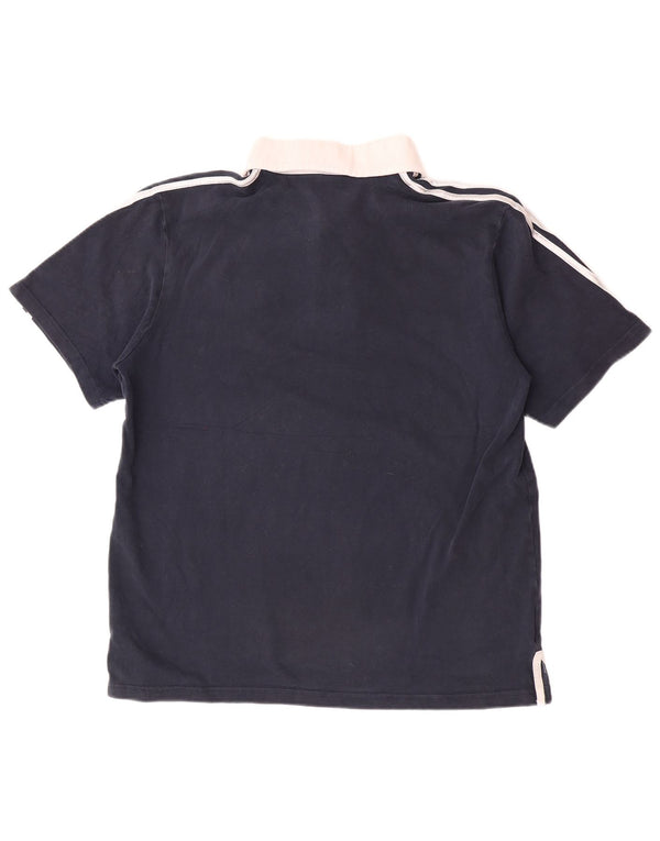 Polo da rugby Adidas da uomo Italia, grande, blu navy, color block, sportiva