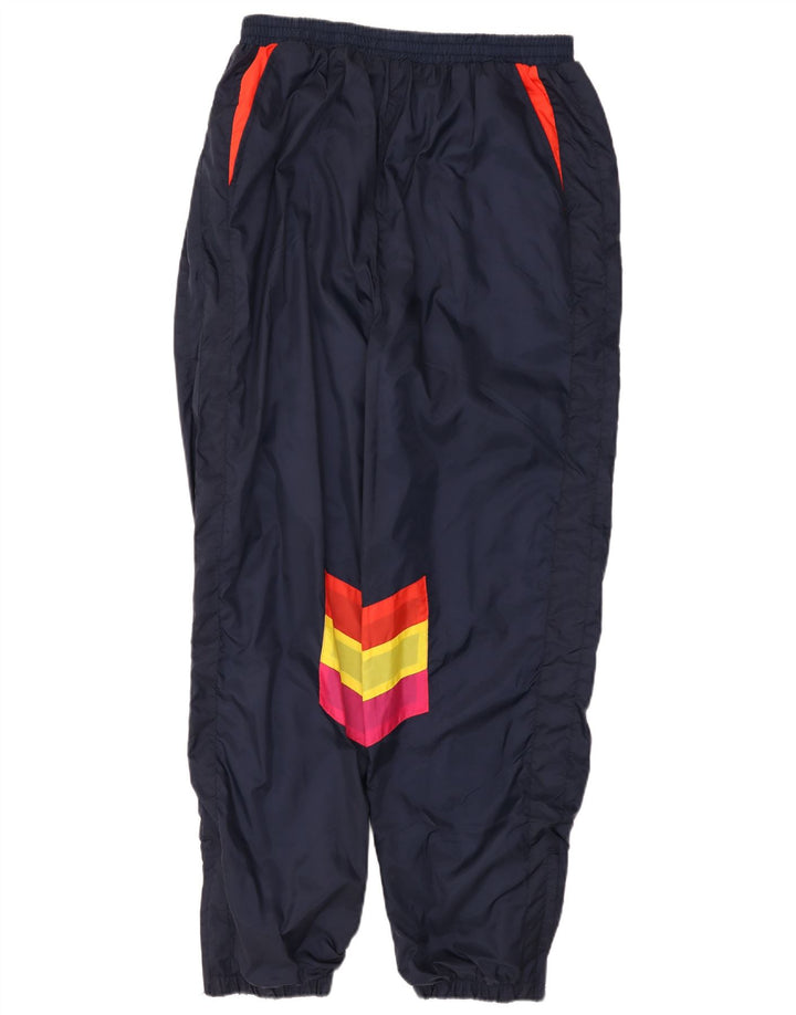 Pantaloni da tuta da uomo vintage da jogging color block medio blu navy