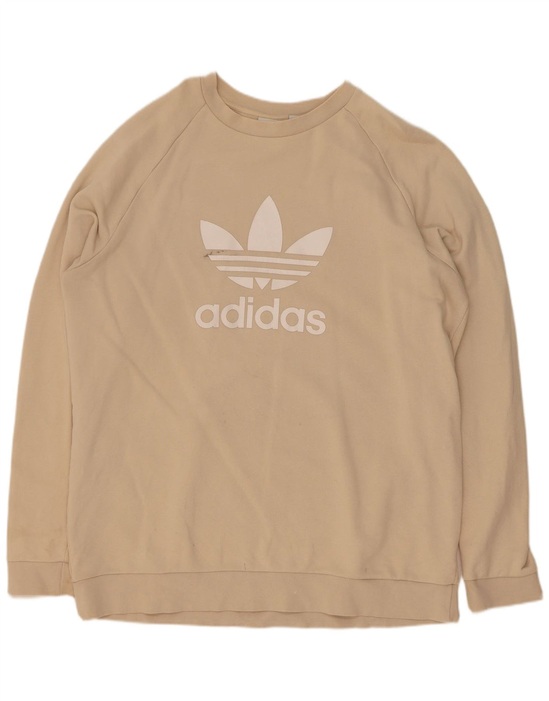 Felpa grafica da uomo Adidas Jumper XL in cotone beige