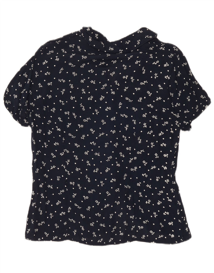 Camicia a maniche corte da donna Express IT 44 Blu navy medio floreale