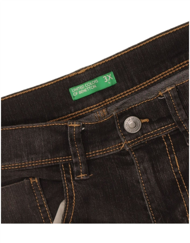 Pantaloncini di jeans da uomo Benetton W32 medio nero