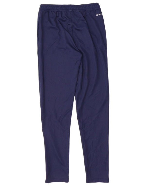 Pantaloni della tuta Adidas Aeroready da ragazzo 13-14 anni in poliestere blu navy