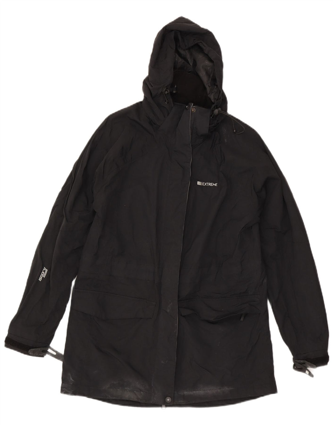 Impermeabile con cappuccio da donna Mountain Warehouse UK 12 nylon nero medio