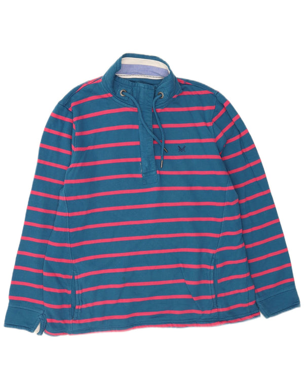Crew Clothing Felpa oversize da donna Maglione UK 14 Large Blue Striped