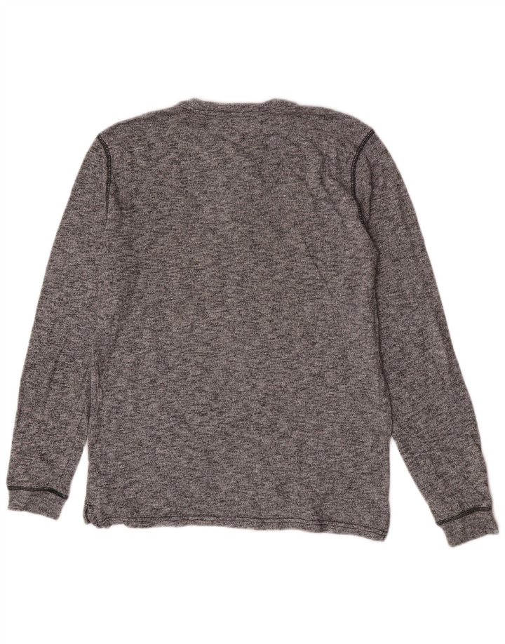 Gap Top da uomo a maniche lunghe in cotone puntinato grigio piccolo