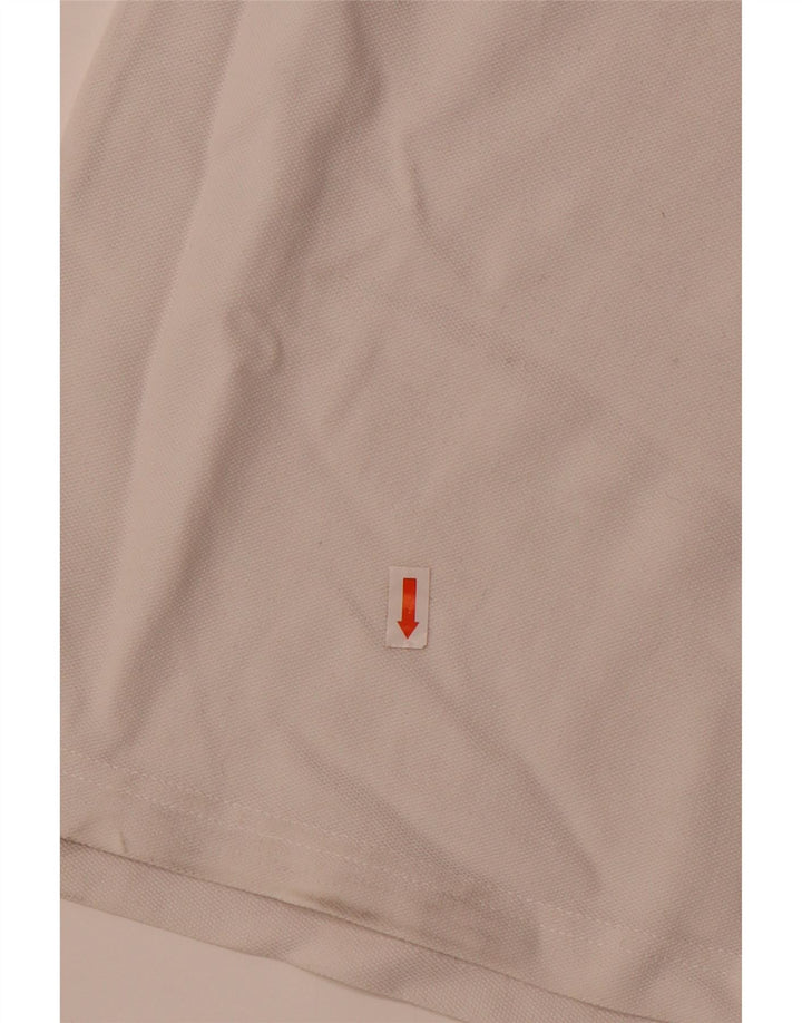 CREW CLOTHING Polo da uomo grande in cotone bianco