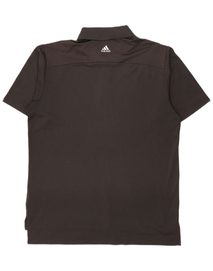 Polo Adidas Climacool da uomo in poliestere grigio medio