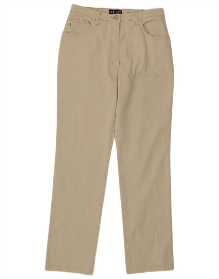 Pantaloni casual dritti da donna Armani W30 L30 Beige