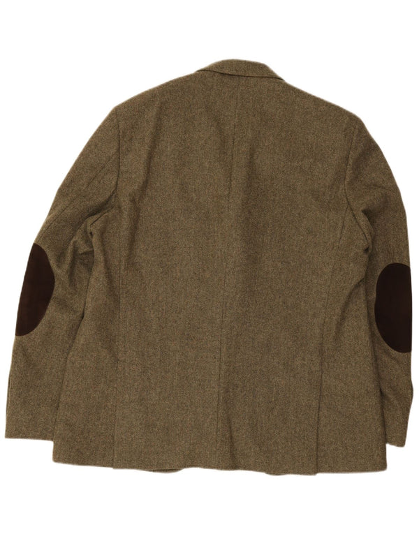 Polo Ralph Lauren Giacca blazer a 3 bottoni da uomo EU 56 2XL Verde a spina di pesce