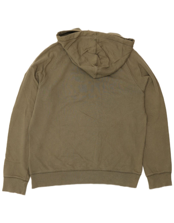 Napapijri Mens Geographic Graphic Hoodie Jumper Large Khaki Cotton