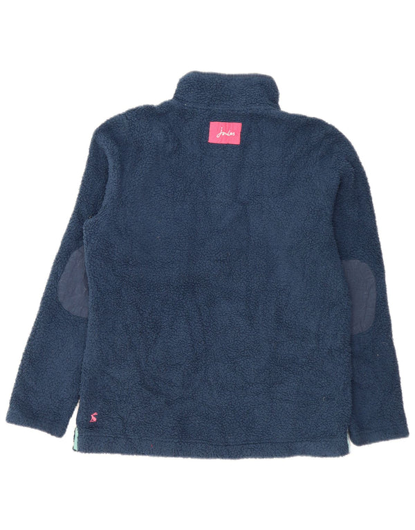 Joules Maglione in pile da donna oversize con collo a bottoni UK 12 Medio Blu navy