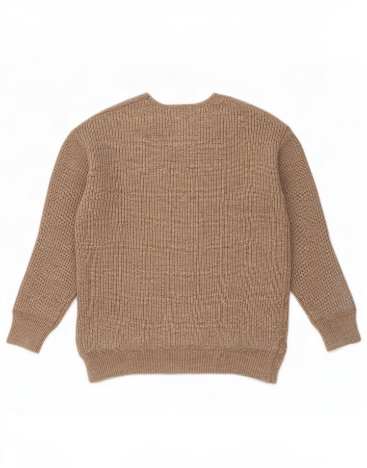 Maglione oversize con scollo a V da donna Marks & Spencer UK 10 piccolo grigio
