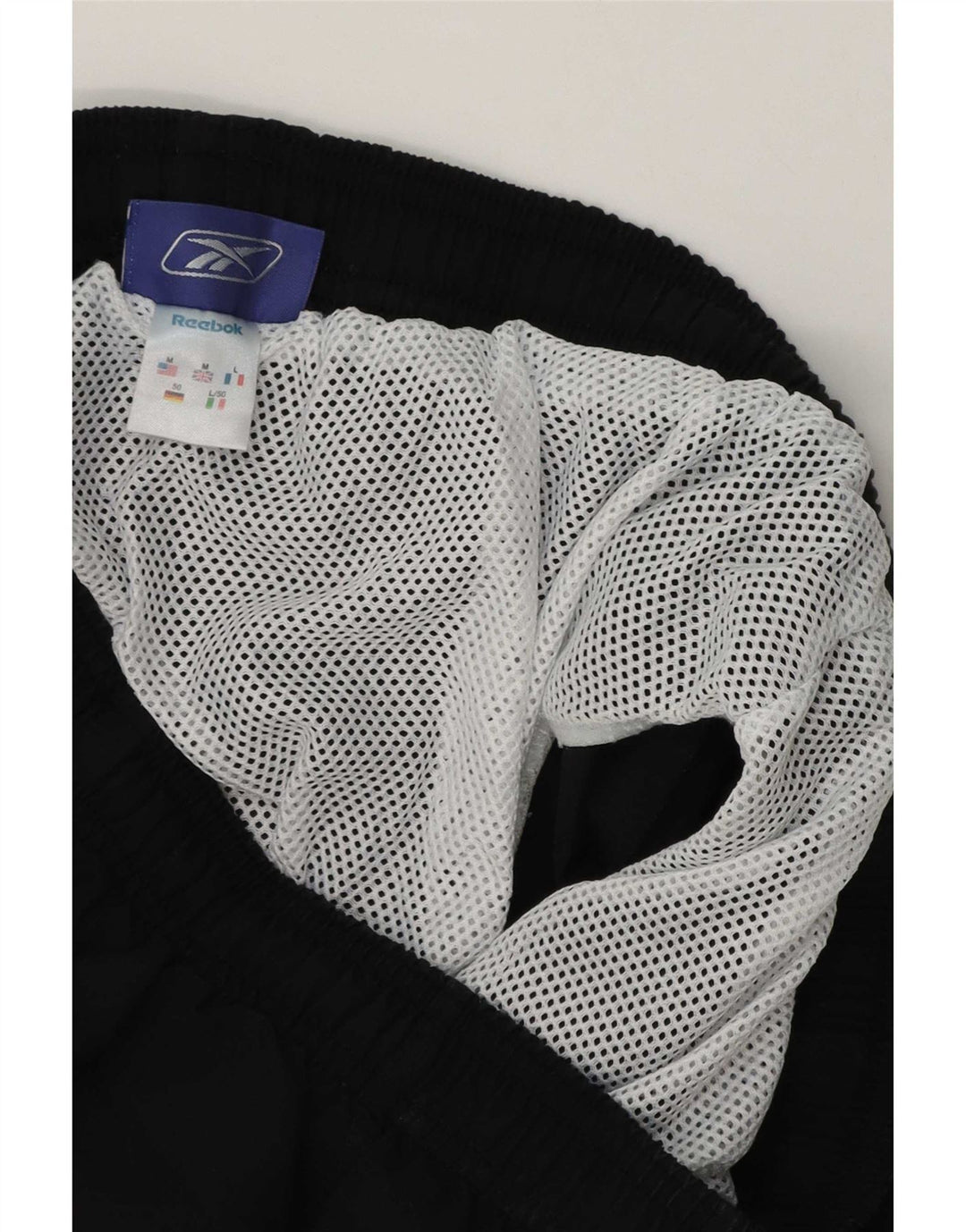 Pantaloncini sportivi Reebok da uomo medio nero in poliestere