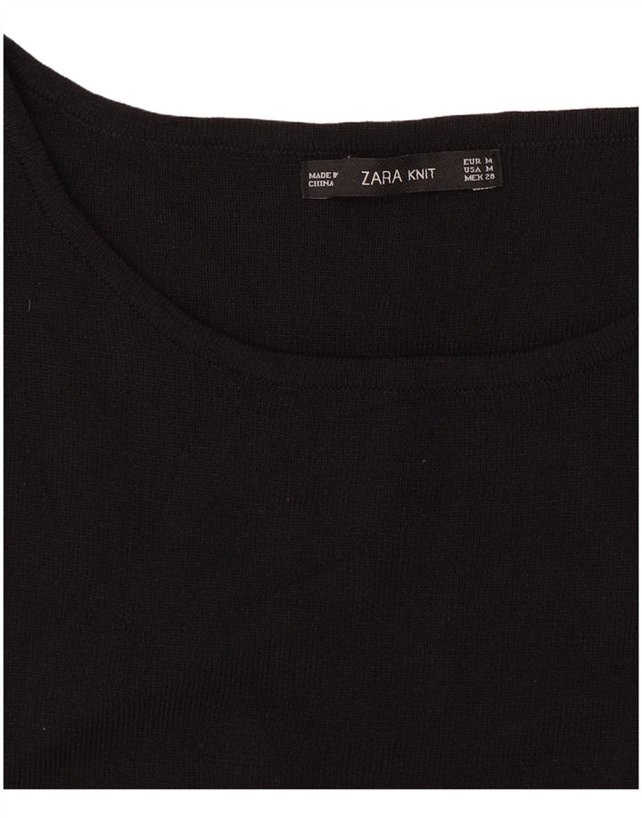 Top in camicetta senza maniche da donna Zara UK 12 medio nero