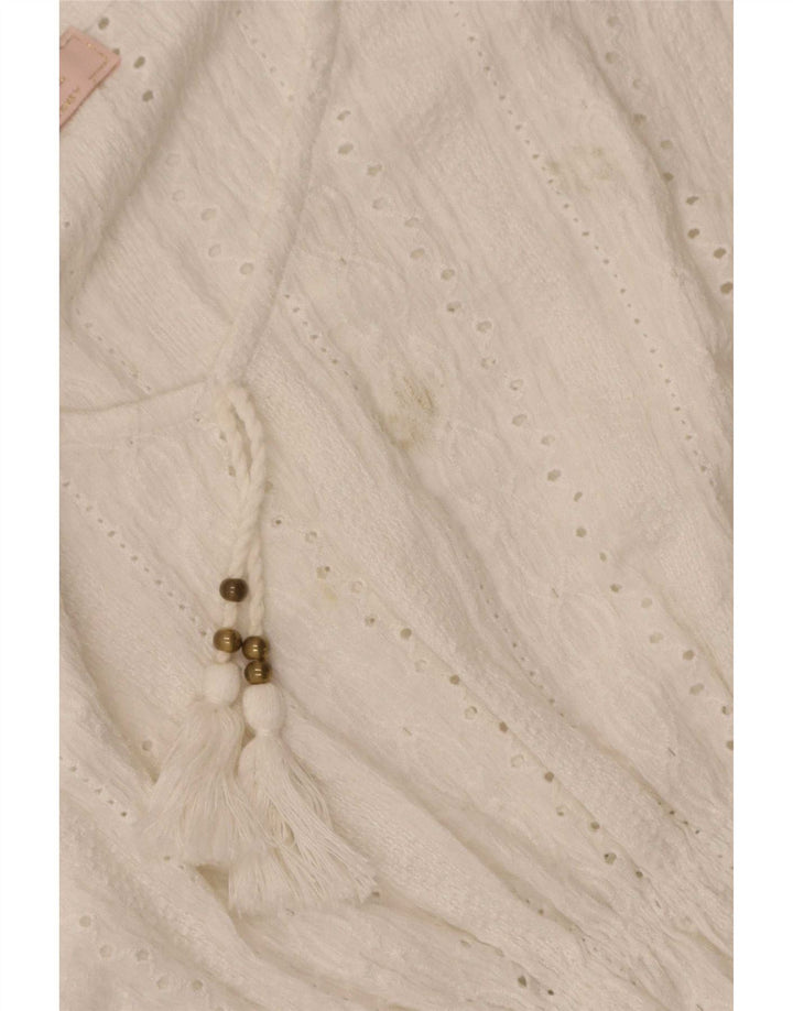 Abito caftano da spiaggia da donna Lipsy UK 8 piccolo bianco