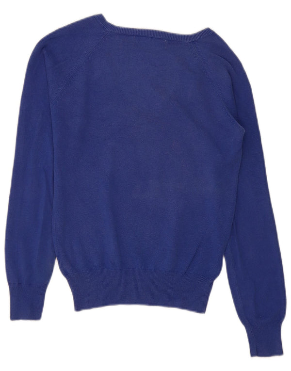 Maglione Zara da donna con scollo a V UK 10 piccolo blu