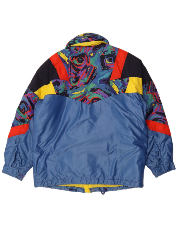 Giacca da sci da uomo Fila con vestibilità ampia con cappuccio UK 36 Small Blue Colourblock