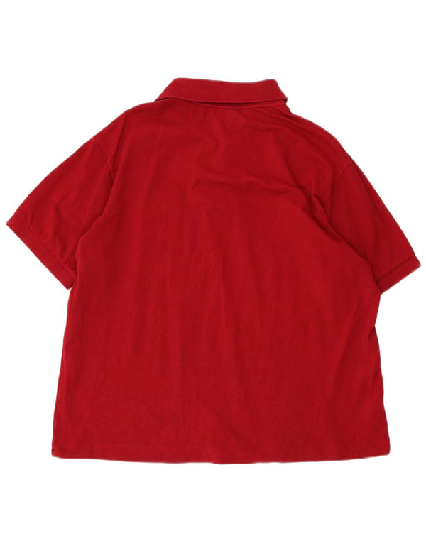 Polo LACOSTE da uomo vestibilità classica taglia 6 XL cotone rosso