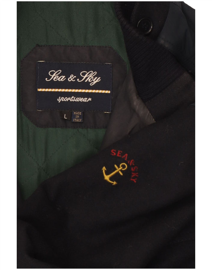 Giacca multiuso da uomo Sea & Sky UK 40 Large in lana blu navy