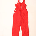 Tuta da sci senza maniche da donna vintage UK 12 rossa media